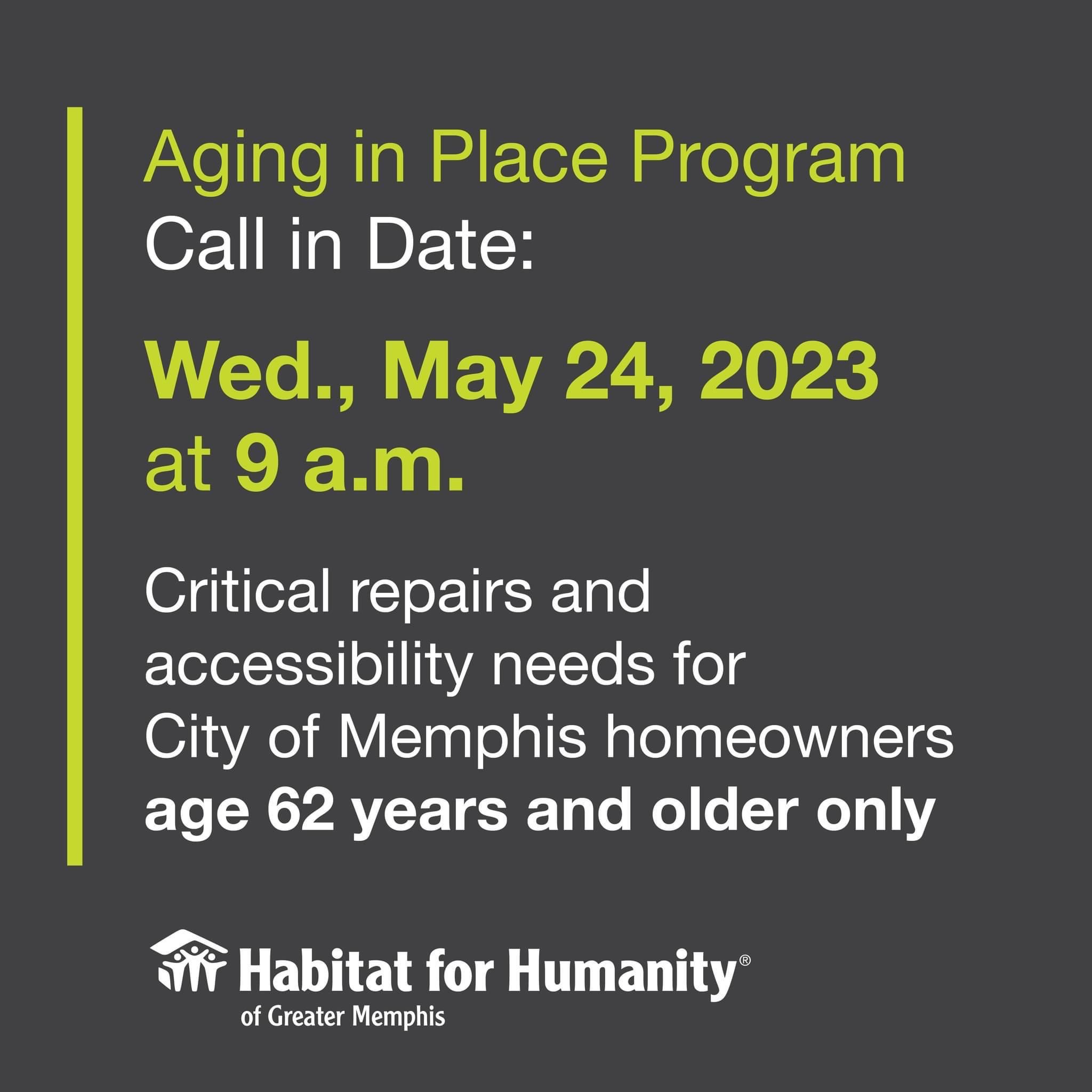 Habitat Home Repairs Program Sign Up on Wednesday, May 24, 2023